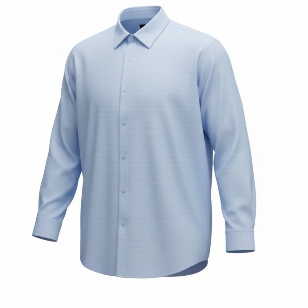 Amanti Mens Dress Shirt Light Blue Cotton Blend Classic‎ Workwear 17.5 32/33